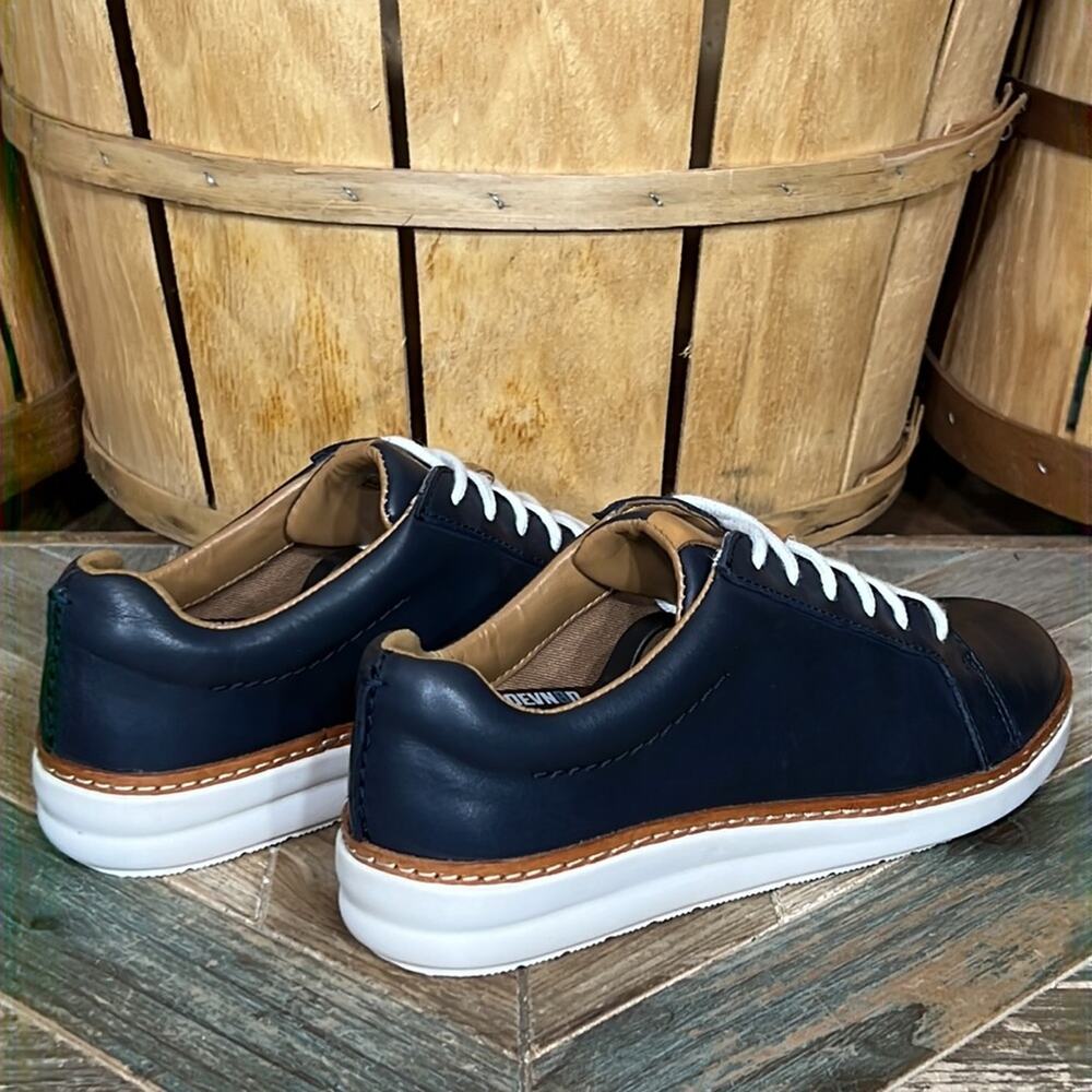 Clarks Unstructured Amberlee Rosa Low Top Navy Leather Comfort Sneakers Womens 7 - Picture 5 of 11